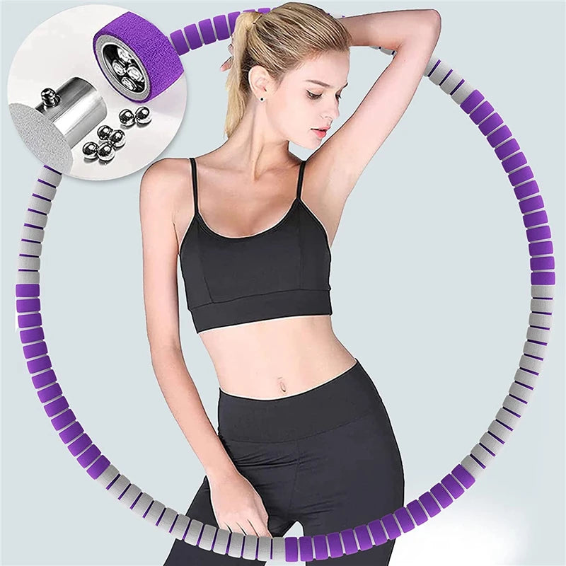 8 Sections Slimming Sport Hoops Women Ring Stainless Steel Detachable Home Gym Workout Fitness Trainer Abdominal Useful Product