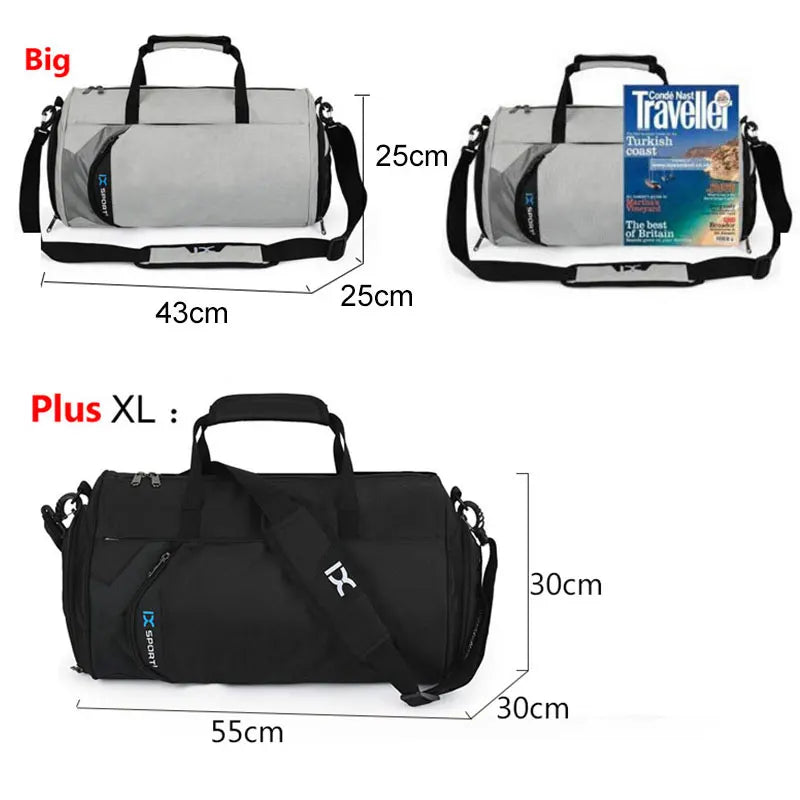 IX Plus XL Large Gym Bag Fitness Bags Wet Dry Training Tas Women Men Yoga Sac De Sport For Shoes 2019 Gymtas Travel Sack XA23WA