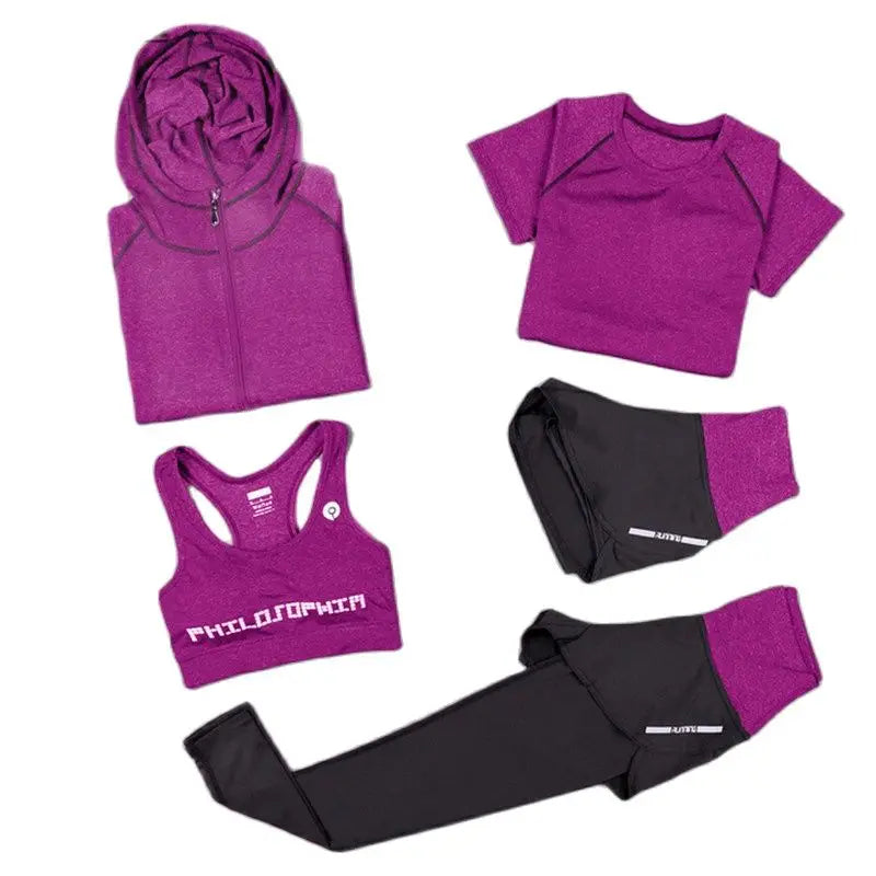 Yoga Women Gym Sports Bra High Waist Seamless Leggings Fitness Shorts Long Sleeve Crop Top Workout Clothes For Women