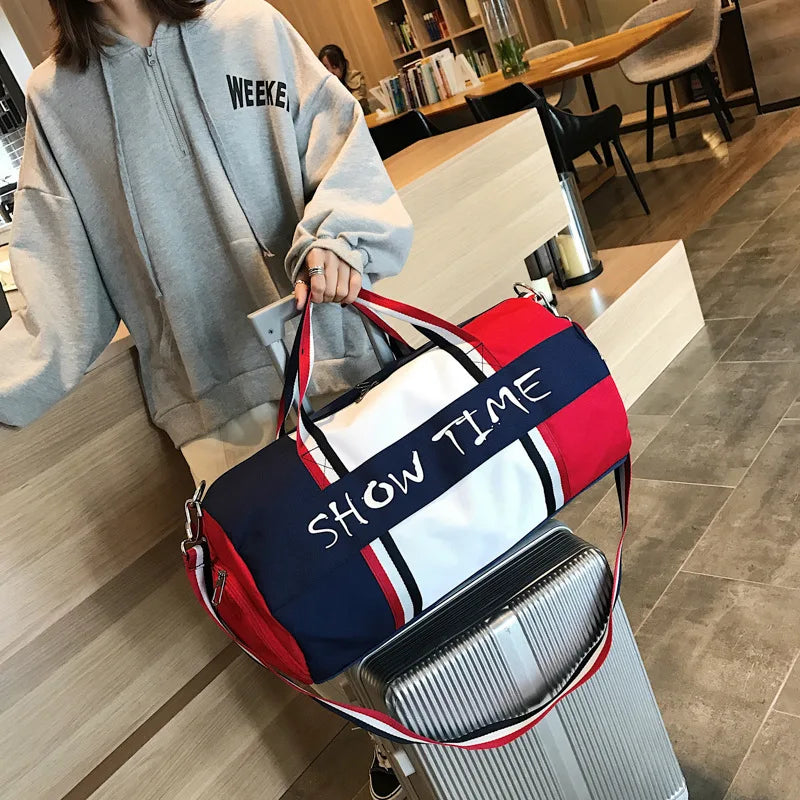 Gym Travel Training Sports Fitness Shoulder Bags For Women Men Shoes Large Canvas Weekend Female Fashion Lightweight Handbags