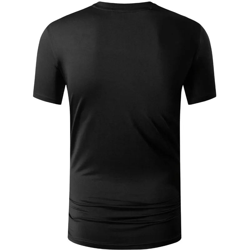 Jeansian Men's T-Shirt Tshirt Tee Shirt Sport Short Sleeve Quick Dry Running Fitness Workout LSL298 Black US Size S-XXL