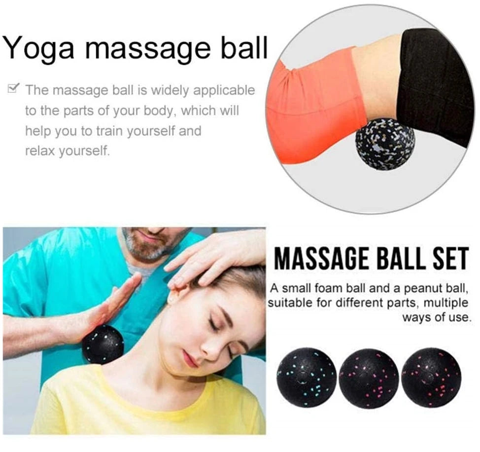 Fitness Ball High Density EPP Peanut Massage Ball Lightweight Back/Neck/Foot Mobility Ball Deep Tissue Myofascial Release