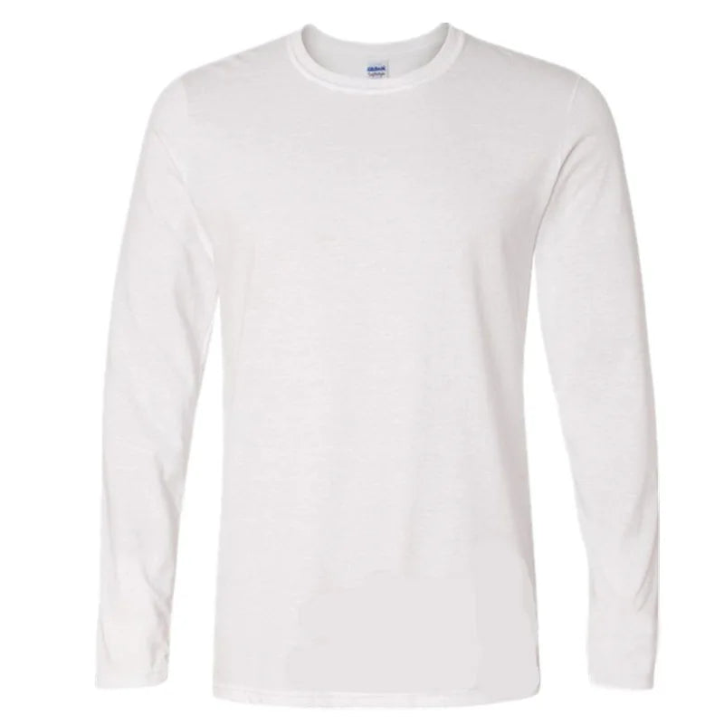 Gildan Brand Men's Long Sleeve T-shirts Spring Autumn Casual O Neck T Shirt Cotton New Fashion Fitness Tops&Tees Homme Camisetas
