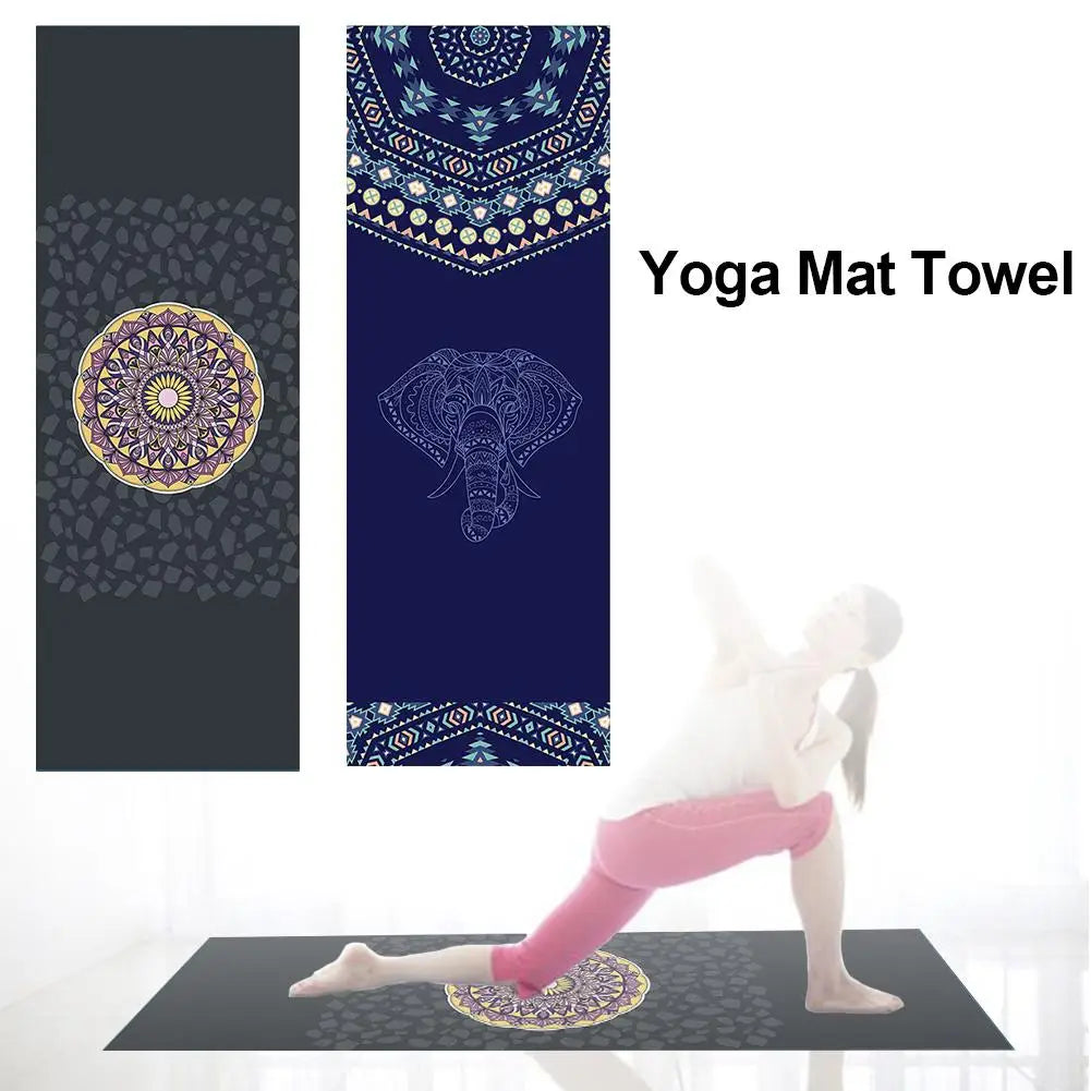 185*63cm Double Sided Yoga Towel Non-slip Portable Travel Yoga Mat Towel Pilates Cover Fitness Workout Yoga Mat Gym Blanket