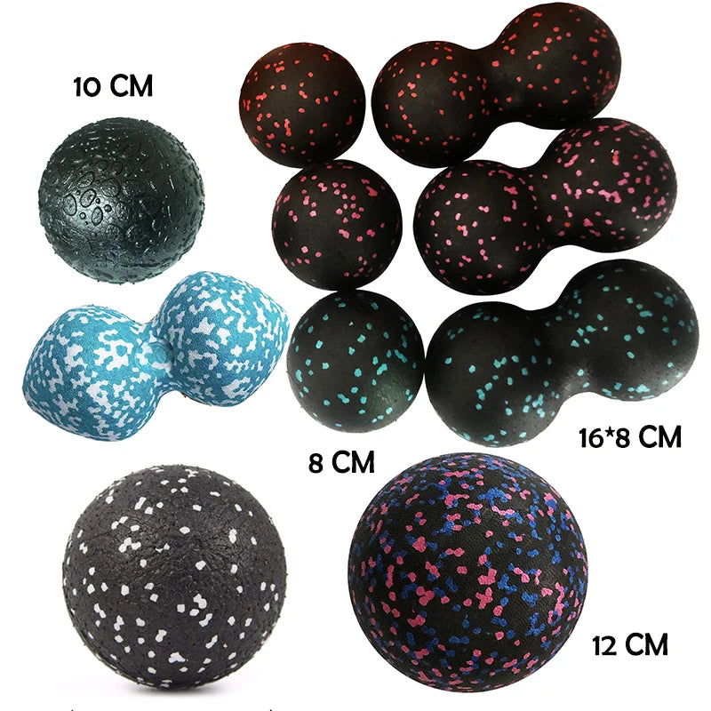 Fitness Ball High Density EPP Peanut Massage Ball Lightweight Back/Neck/Foot Mobility Ball Deep Tissue Myofascial Release