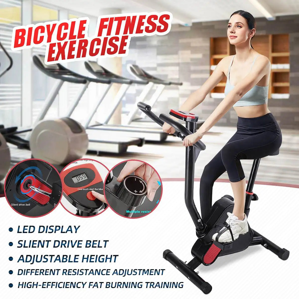 Indoor Cycle Exercise Bike Cardio Fitness Gym Cycling Machine Workout Training Stationary