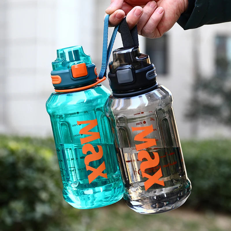 1.2 Liter Large Capacity Sport Water Bottle with Rope Durable Portable Gym Fitness Outdoor Drinking Plastic Bottles Eco-Friendly