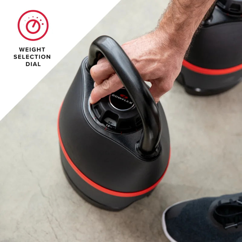 840 Adjustable Kettlebell, 6 Weight Settings from 8-40 lbs, Single, Free 2-Month JRNY Membership