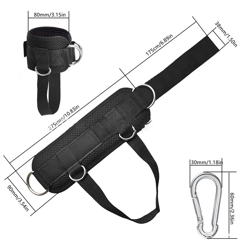 Gym Ankle Straps Double D-Ring Adjustable Neoprene Padded Cuffs Ankle Weight Leg Training Brace Support Sport Safety Abductors