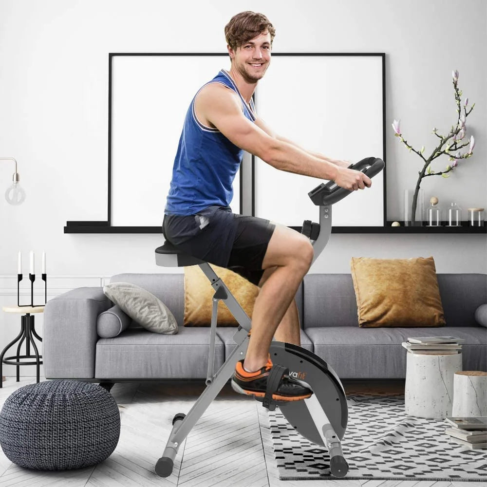 2023 New Indoor Cycling Bike Magnetic 3 In 1 Upright Recumbent Exercise Bike with Resistance Bands Home Workout