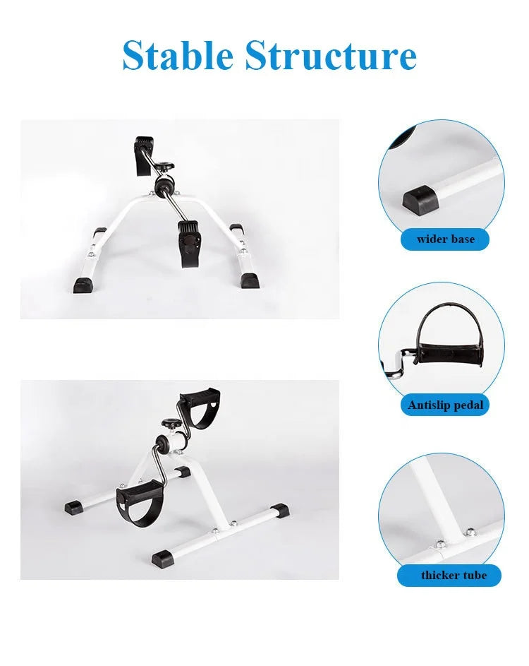 Folding Under Desk Bike Pedal Exerciser for Arm and Leg Workout Mini Peddler Machine Suitable for Home Office