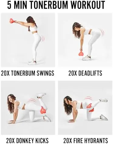 Patented Kettlebell Dumbbell Weight for Women and Men - Iron Core Booty Exercise Weights for Glute, Butt & Legs Training - D