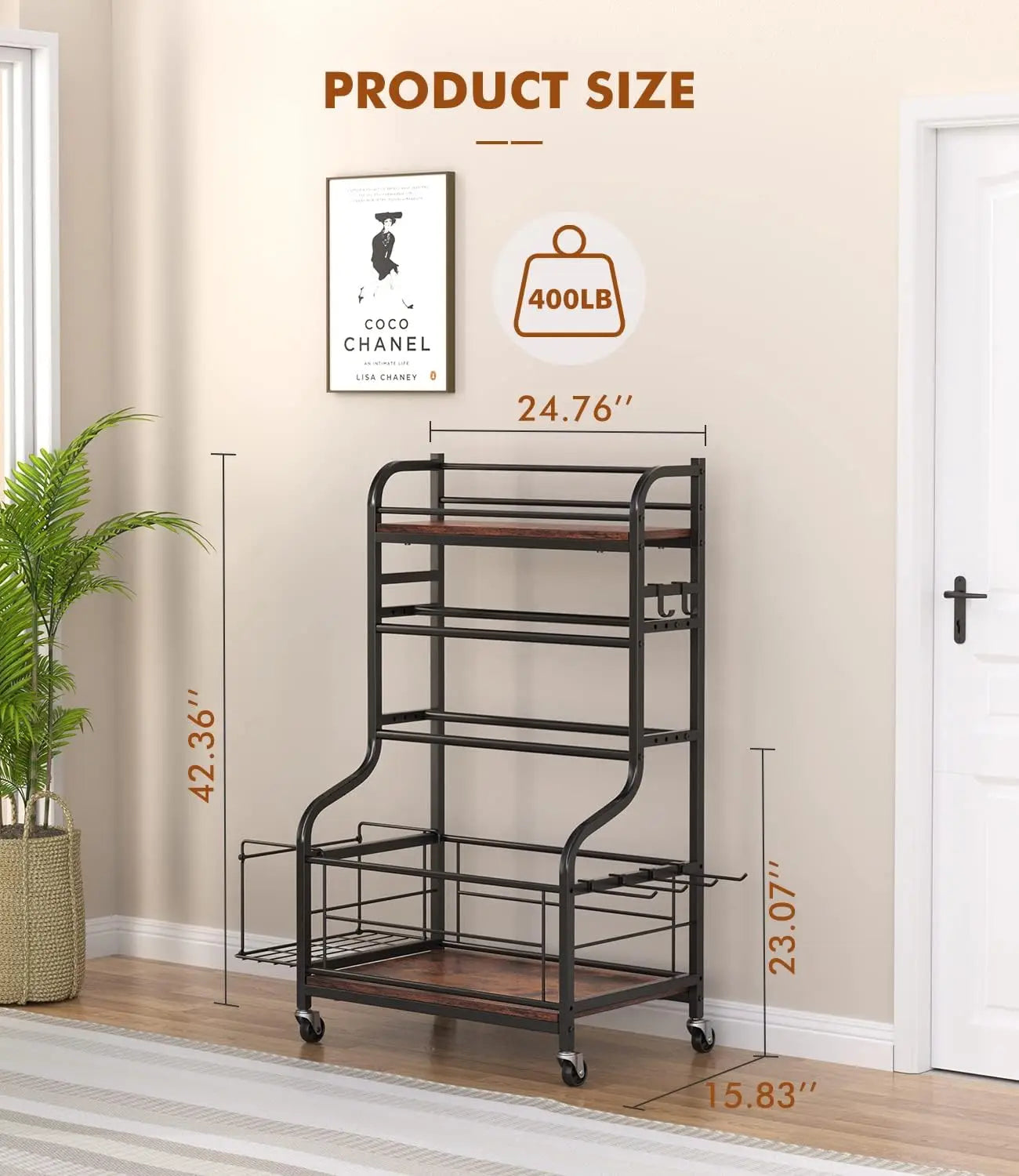 Weight Rack for Dumbbells, All in One Home Gym Storage Rack for Yoga Mat Dumbbells and Kettlebells Holder, 4 Tier Heavy Duty Met