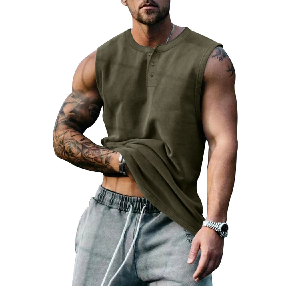 2023 Summer New Sports Vest Men Cotton Sleeveless T-Shirt Workout Clothes Men's Street Ballgames Sportswear Muscle Tank Tops