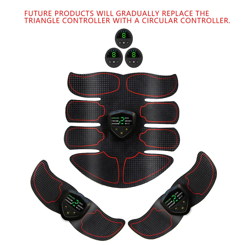 Abs Trainer Ems Abdominal Muscle Stimulator Tone Home Gym Belt Fitness Workout Equipment with LCD Display Slimming Massager