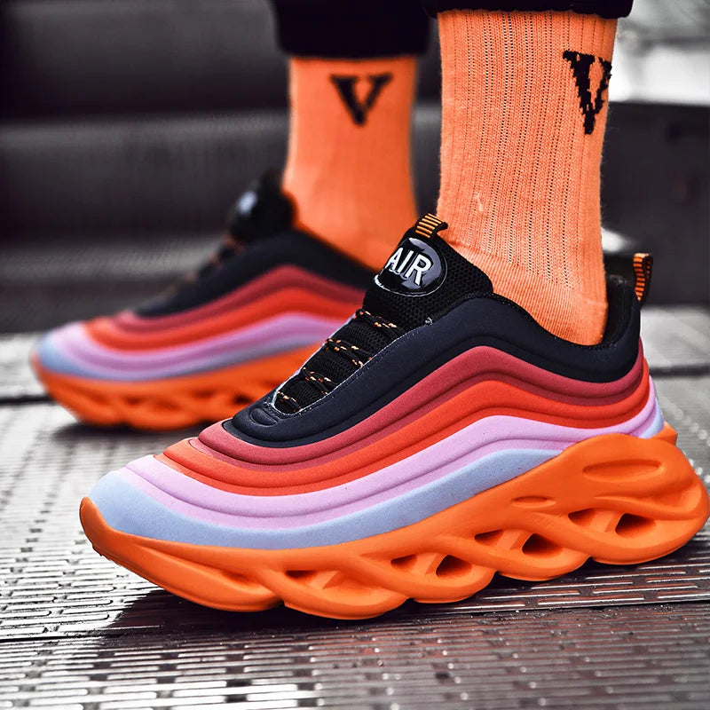 Men's Jogging Running Shoes Trainers Athletic Sneakers Air Cushion Sneakers Mens Workout Walking Sneakers Training Sports Shoes