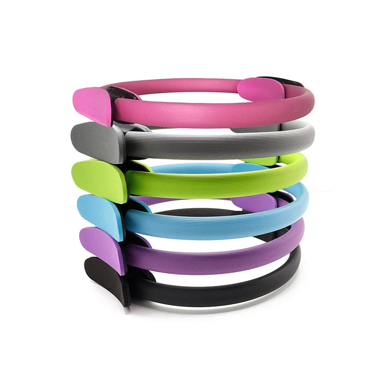 38CM Yoga Fitness Ring Circle Pilates Women Girl Exercise Home Resistance Elasticity Yoga Ring Circle Gym Pilates Accessories