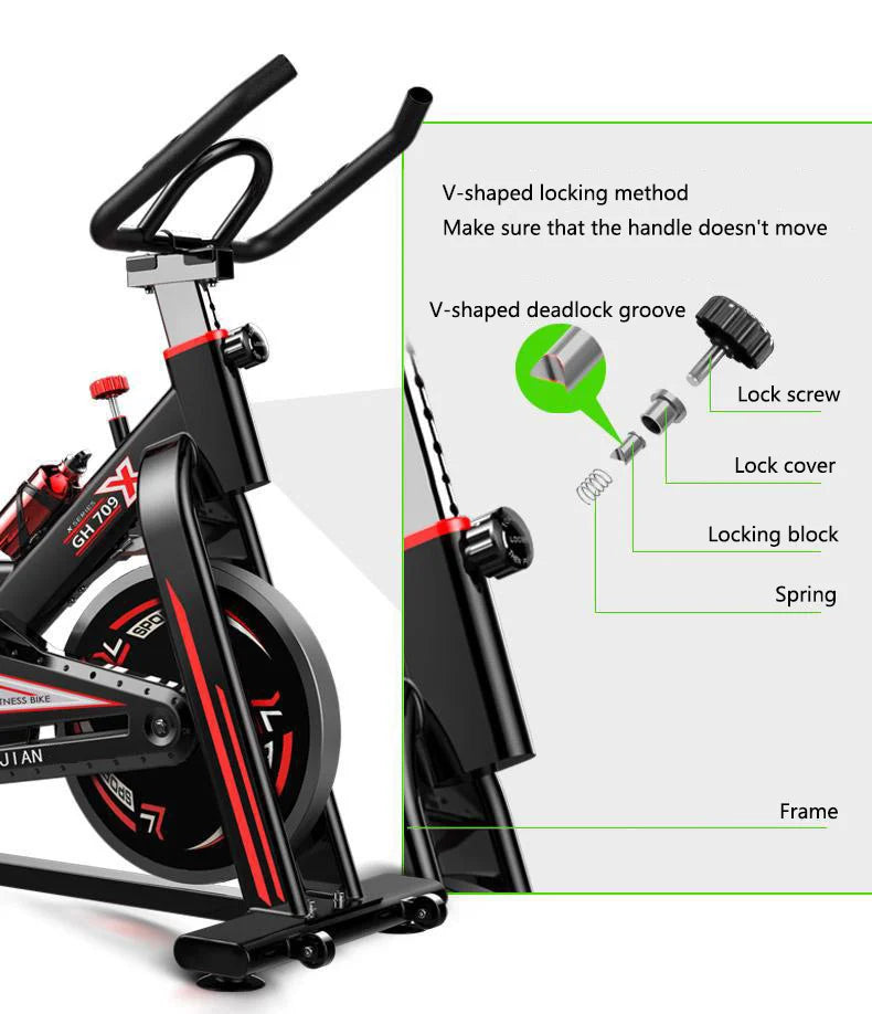 Home Gym Fitness Exercise Bike Stationary Indoor Cycling Spin Workout Bike