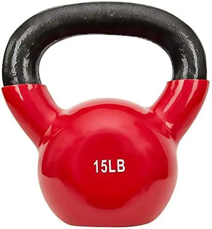 Health & Fitness Vinyl Coated Kettlebell for Strength Weight Training Available in 5LB, 10LB, 15LB, 20LB, 25LB