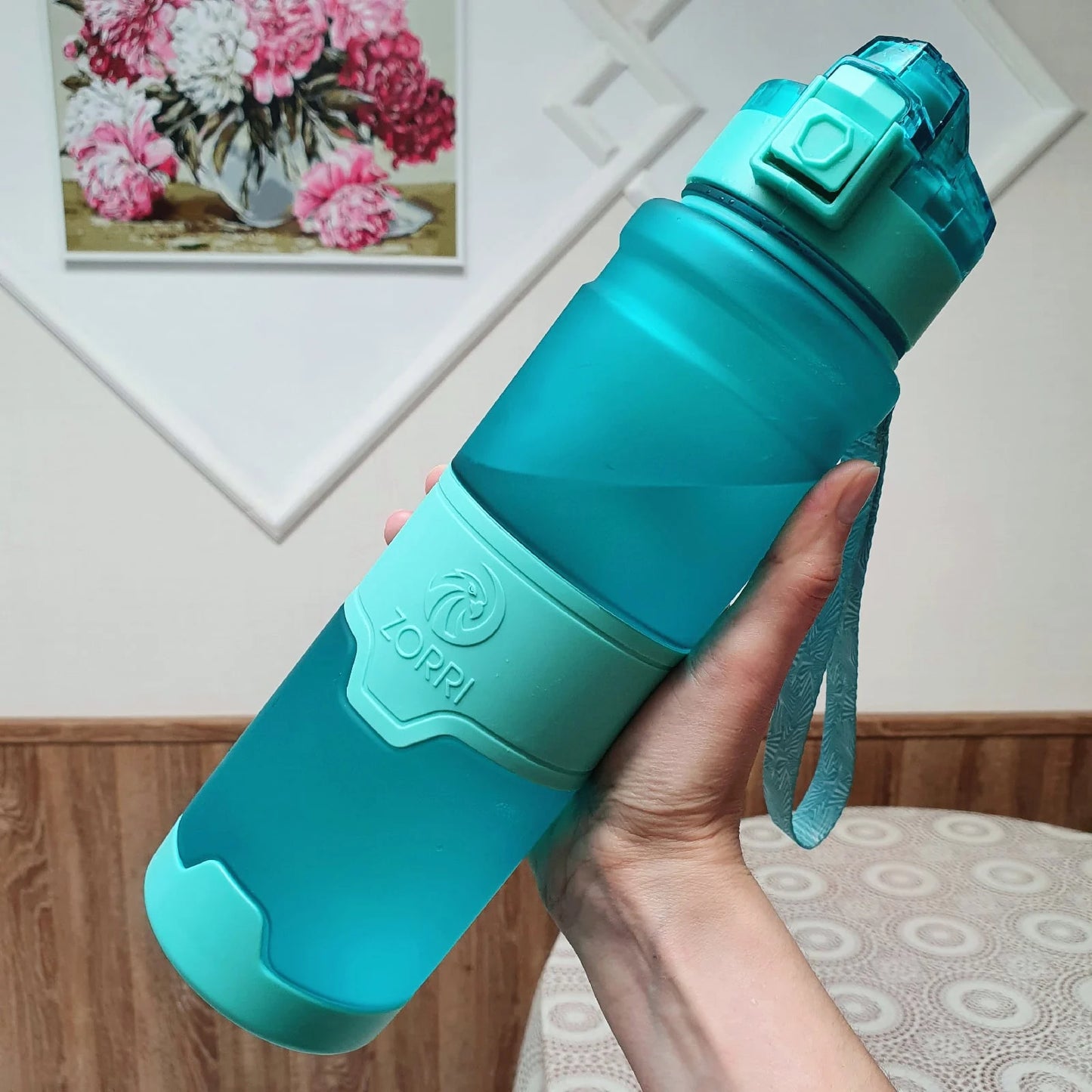 ZORRI Sports Water Bottle Protein Shaker Bpa Free Eco-Friendly Portable Gym Hiking Drinkware Bottle Gourds Botella De Agua