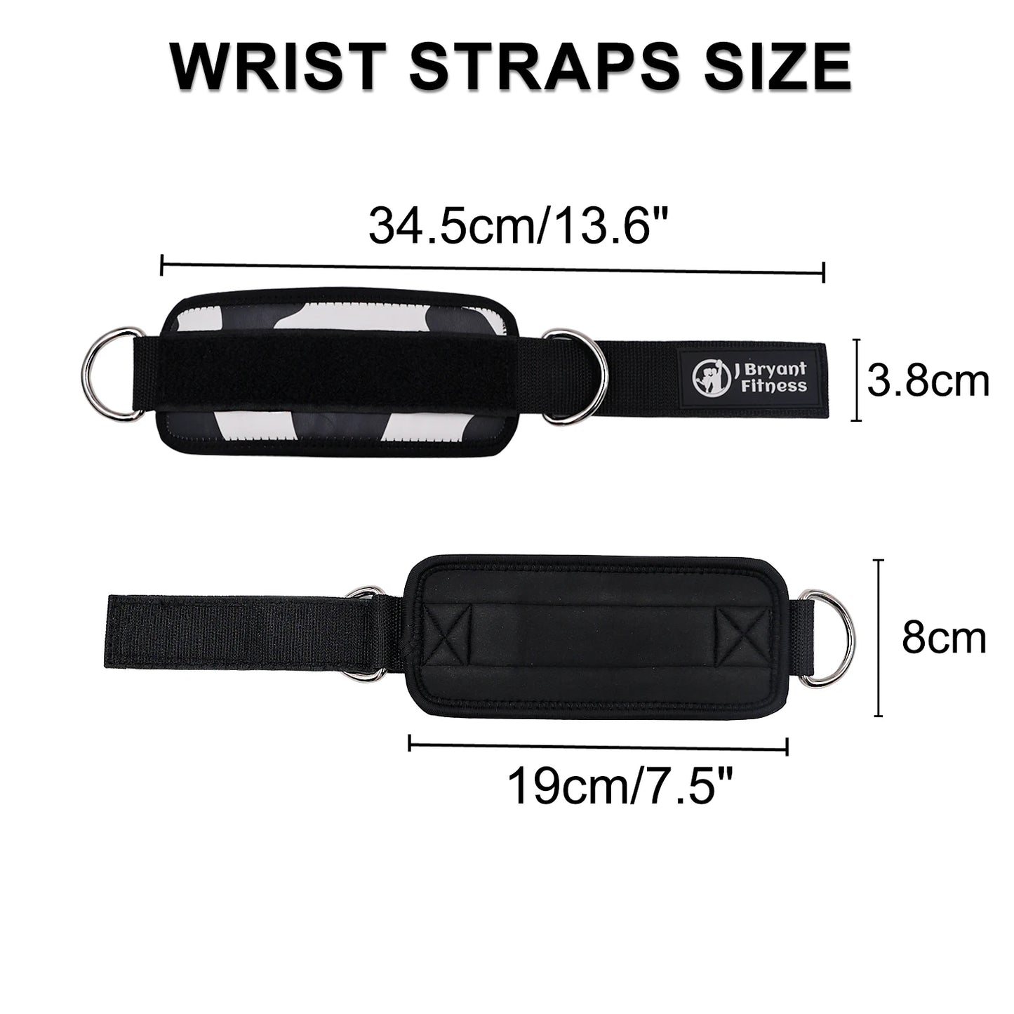 Wrist straps for Resistance band workout Cable Machines leather Wrist ankle Cuffs Gym Home Fitness equipment 1Pair