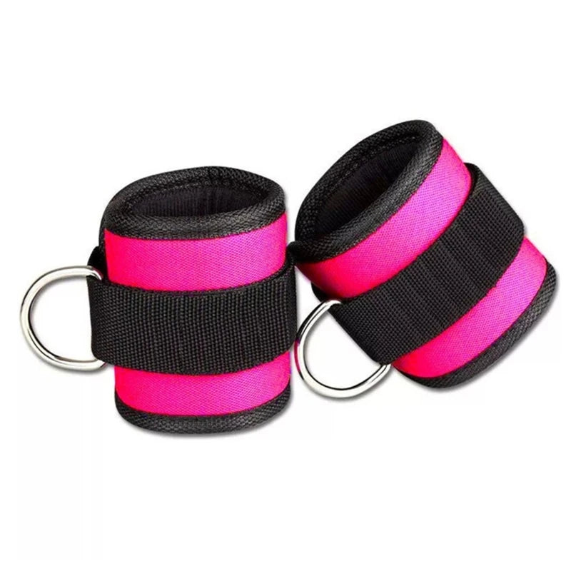 Adjustable Padded Fitness D Ring Ankle Straps Cuff for Exercise Weight Lifting