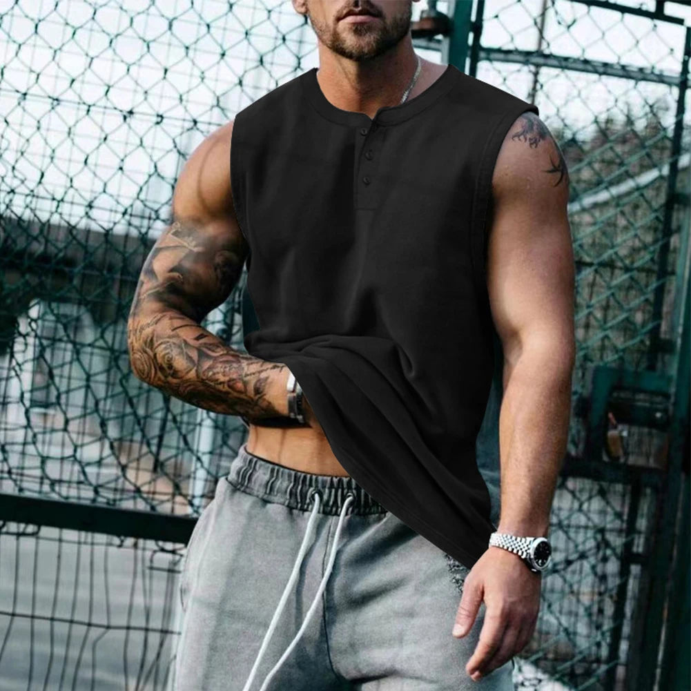 2023 Summer New Sports Vest Men Cotton Sleeveless T-Shirt Workout Clothes Men's Street Ballgames Sportswear Muscle Tank Tops