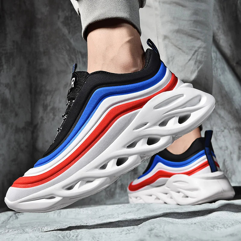 Men's Jogging Running Shoes Trainers Athletic Sneakers Air Cushion Sneakers Mens Workout Walking Sneakers Training Sports Shoes