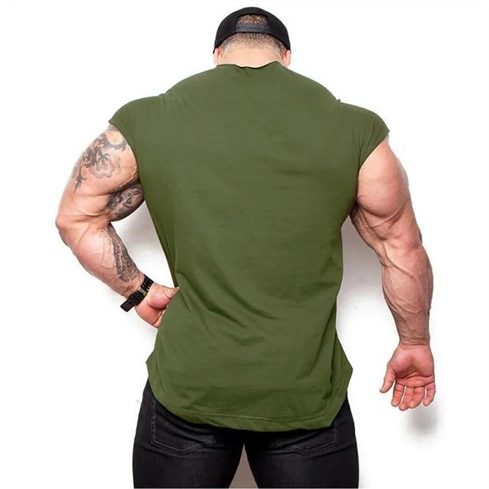 Clothes Mens Tshirt Tees Bodybuilding Tunic Casual Workout Vest Fitness Muscle Quick Dry Running Shirt Singlets