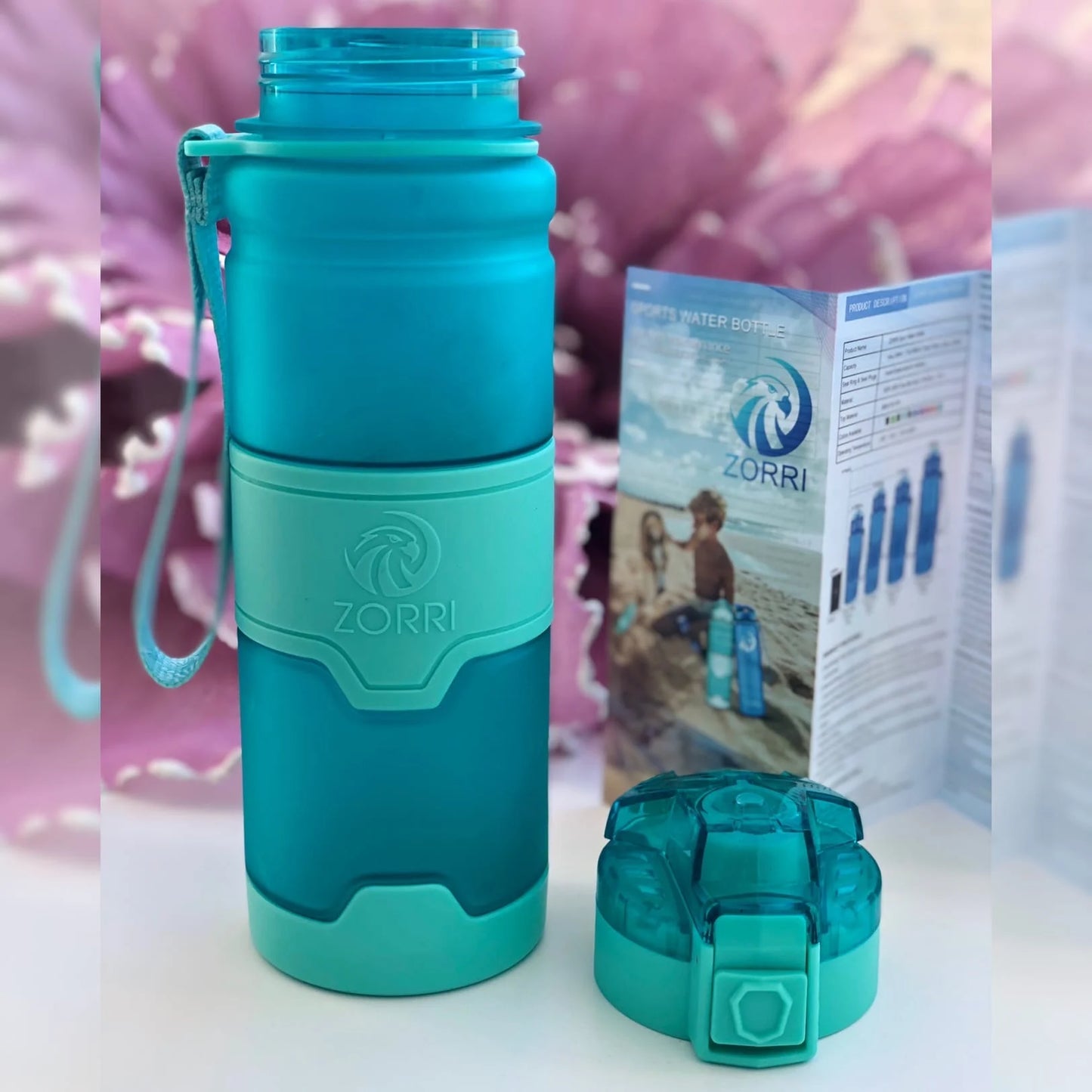 ZORRI Sports Water Bottle Protein Shaker Bpa Free Eco-Friendly Portable Gym Hiking Drinkware Bottle Gourds Botella De Agua