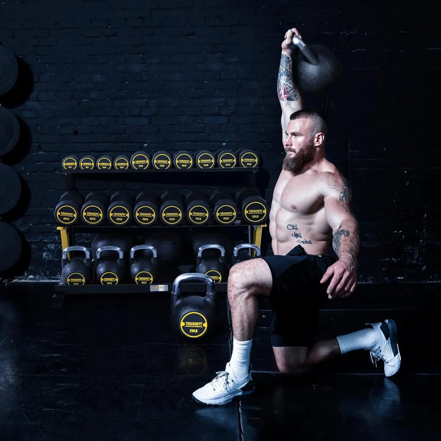 40LB PU Coated Kettlebell Weights - Kettlebell Sets & Competition Kettlebell with Rust-proof Handles & Flat Bottoms for