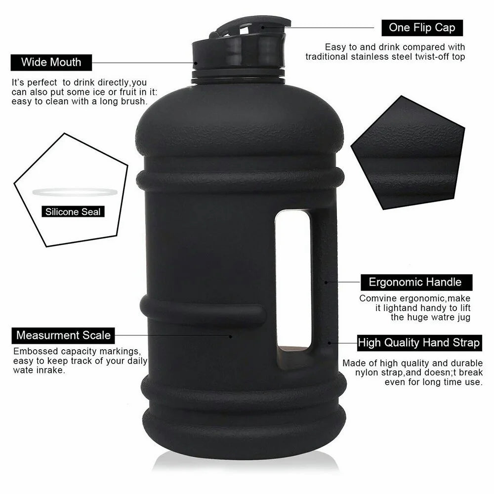 2200Ml Large Capacity Plastic Sports Bottles Portable Outdoor Travel Cold Water Cup Fitness Gym Protein Shaker Water Bottle