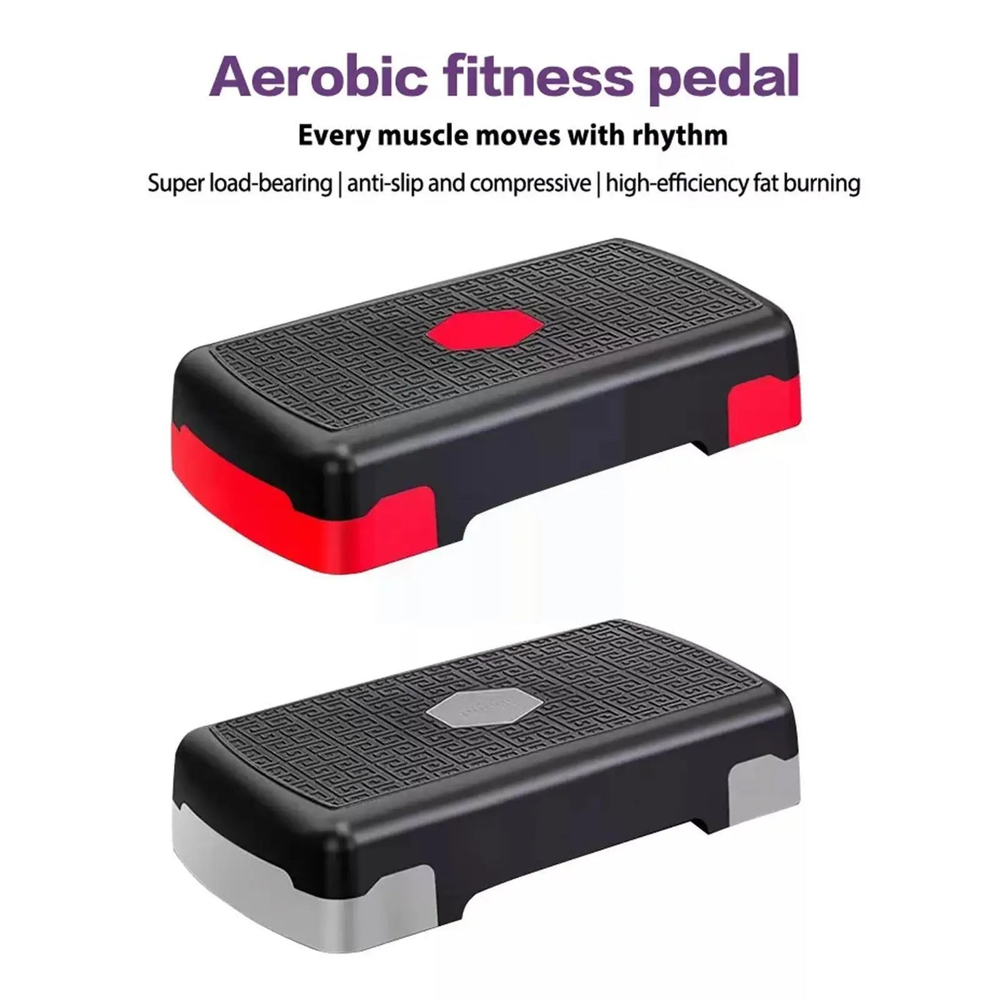 45cm Fitness Pedals Aerobic Step Platform Exercise Board Adjustable Home Yoga Pedal Exercise Fitness Equipment For Home Workout
