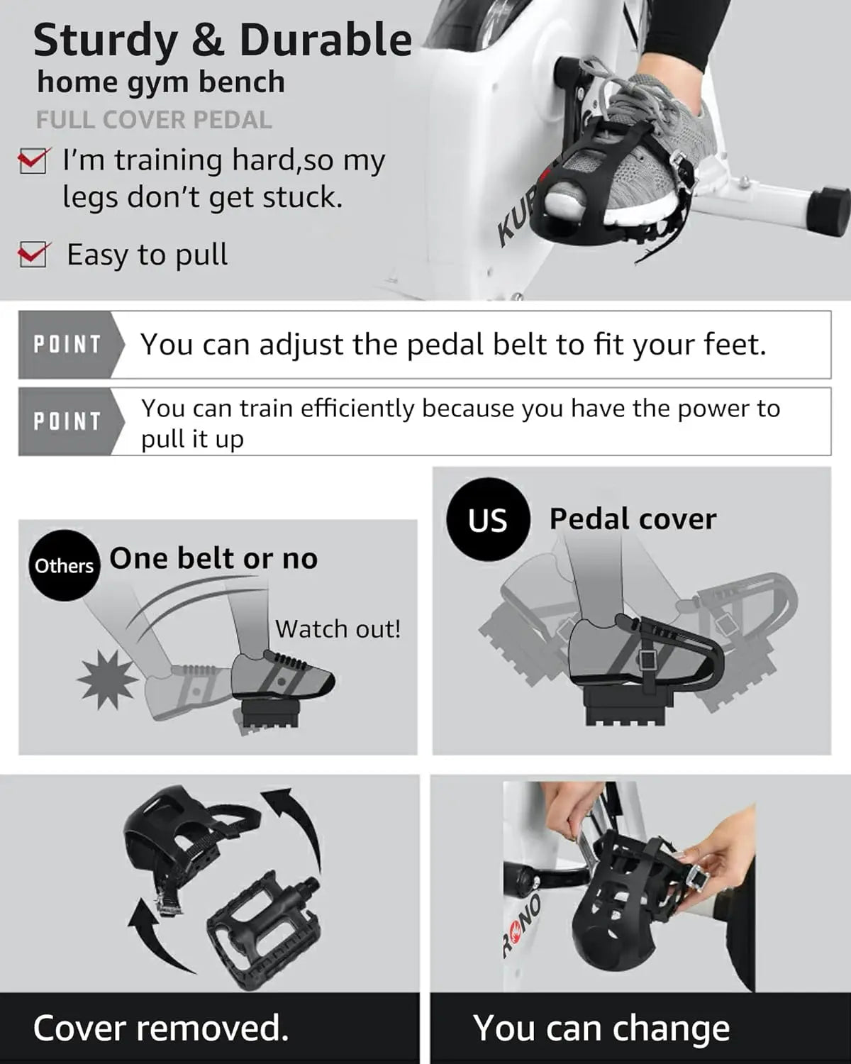 Exercise Bike for Home Workout, 4 IN 1 Foldable Indoor Cycling Bike for Seniors, 330LB Capacity, 16-Level Magnetic Resistance