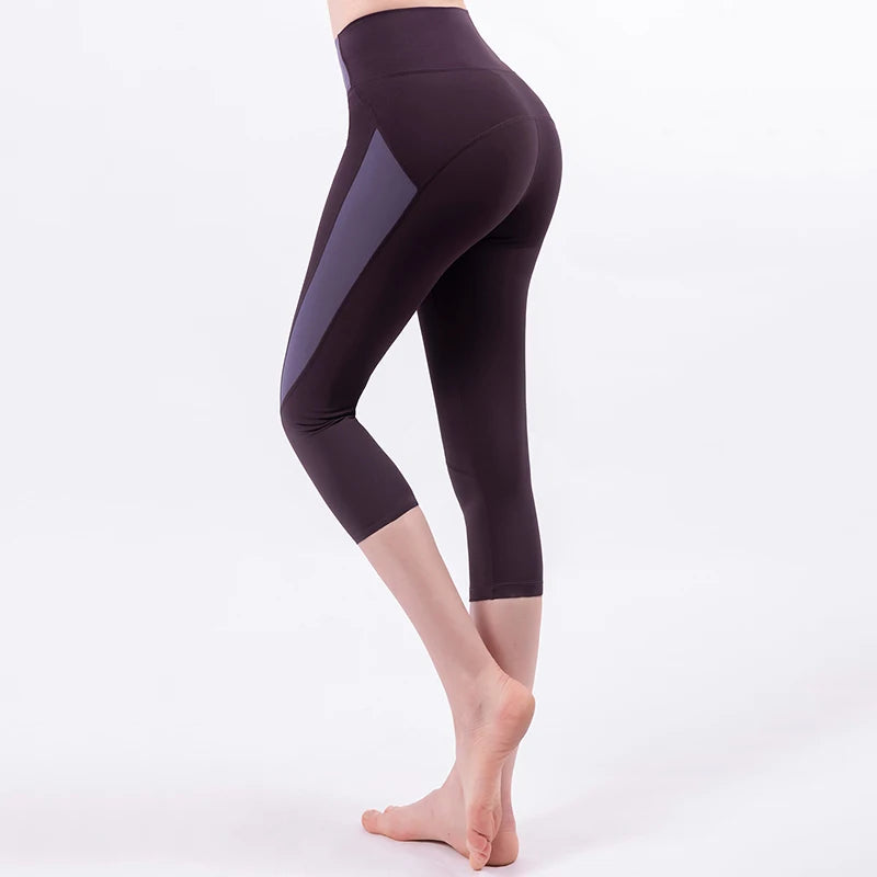 Quick Dry Elastic Push Up Capris Tights Women Sport Fitness Yoga Running Pants 3/4 Workout Gym Leggings Trousers Custom Print