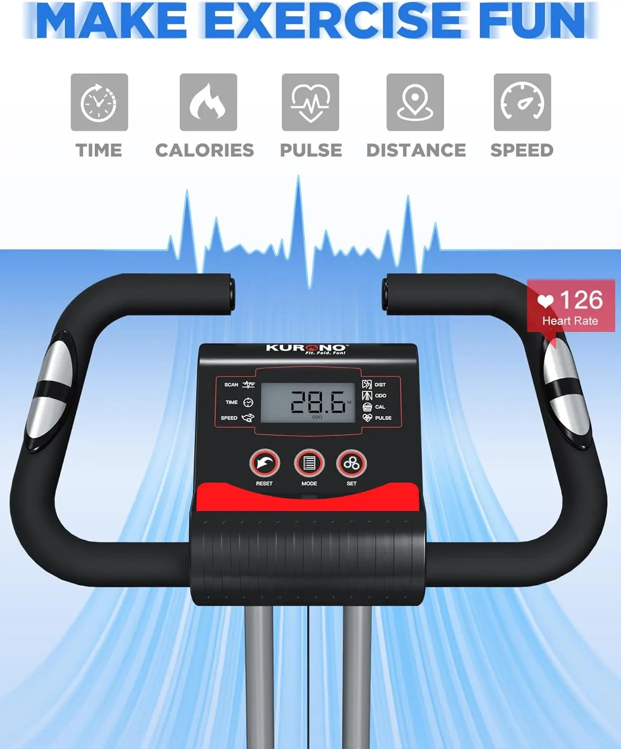 Exercise Bike for Home Workout | 2024 Upgraded 4 IN 1 Foldable Indoor Cycling Bike for Seniors | 330LB Capacity
