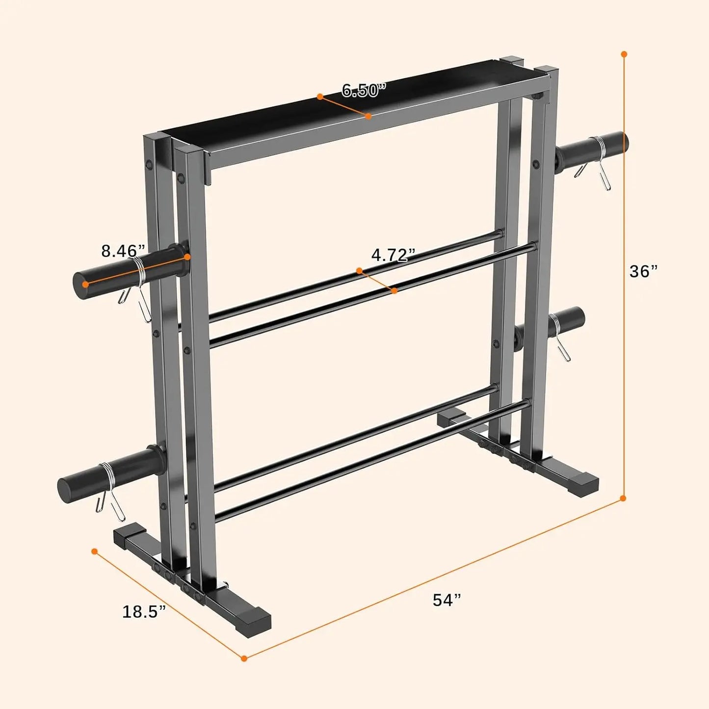 Dumbbell Rack, 3 Tier Weights Storage Rack for Dumbbells, Weight Plates, and Kettlebells (1100 Pounds Weight Capacity, 2022 Vers