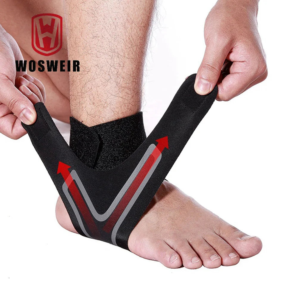 WOSWEIR 1 PC Fitness Sports Ankle Brace Gym Elastic Ankle Support Gear Foot Weights Wraps Protector Legs Power Weightlifting