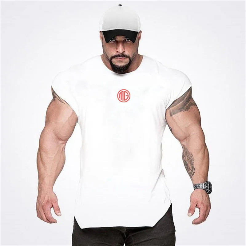 Cotton Man Canotte Bodybuilding Clothes New Brand Mens Tank Tops Shirt Workout Gym Top Sports Clothing Vest Sleeveless