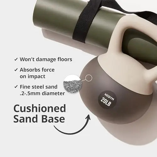 Soft Kettlebells with Cushioned Impact-Resistant Base and Anti-Slip, Wide-Grip Handle for Home Workouts, Weightlifting, and Pers