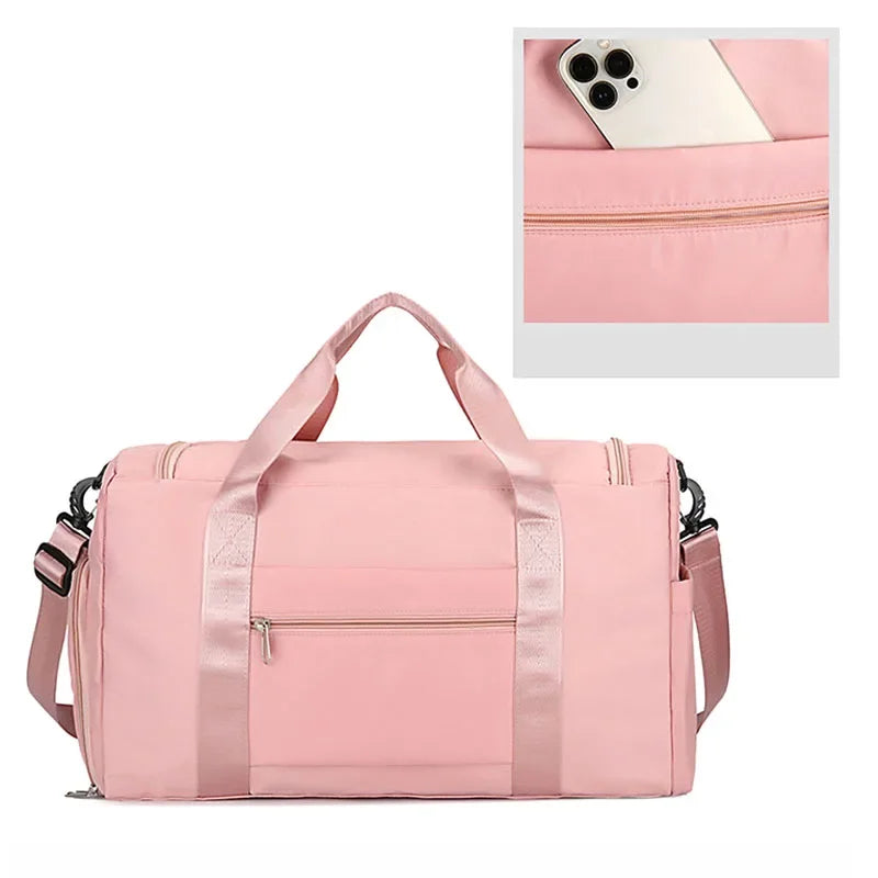 Large Capacity Outdoor Waterproof Travel Bags Luggage Handbag Women Shoulder Bag Nylon Sports Gym Bag Female Crossbody Bag