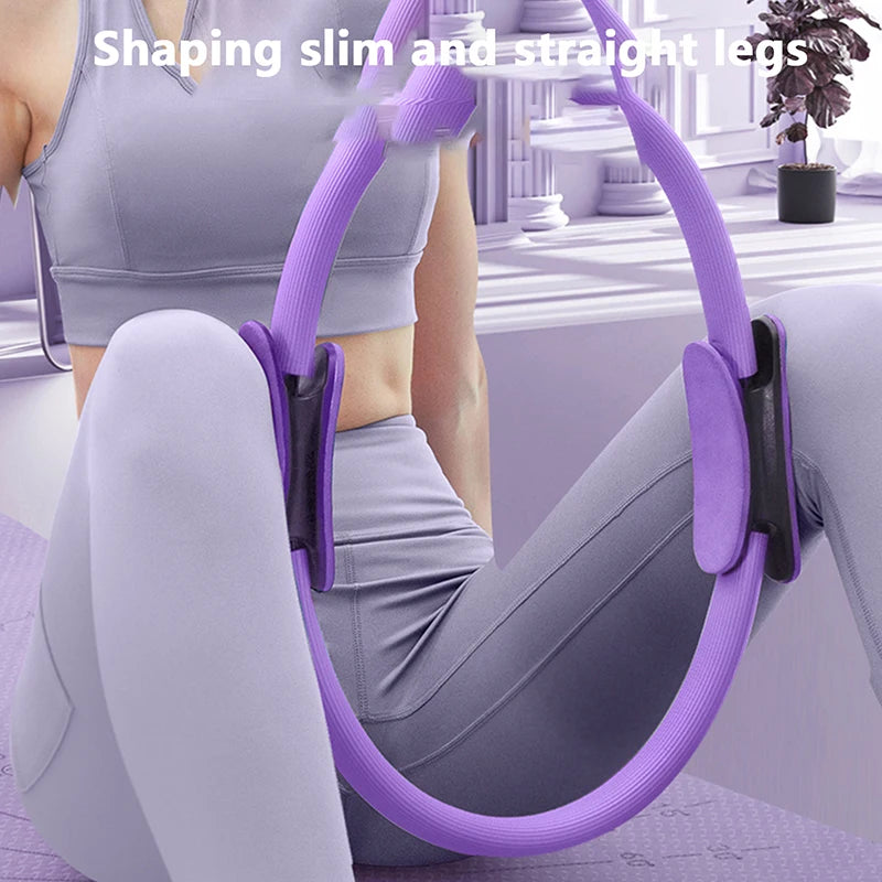 38CM Yoga Fitness Ring Circle Pilates Women Girl Exercise Home Resistance Elasticity Yoga Ring Circle Gym Pilates Accessories