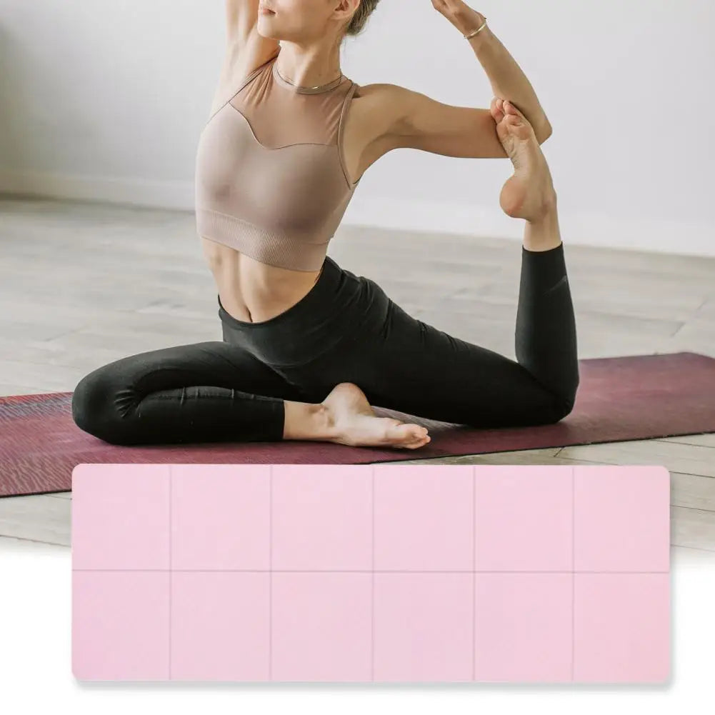 Sports Fitness Mat Yoga Mat Foldable Vibration Damping Sweat-absorbing Soft Non-slip TPE Indoor Workout Pad Nap Pad Cushion