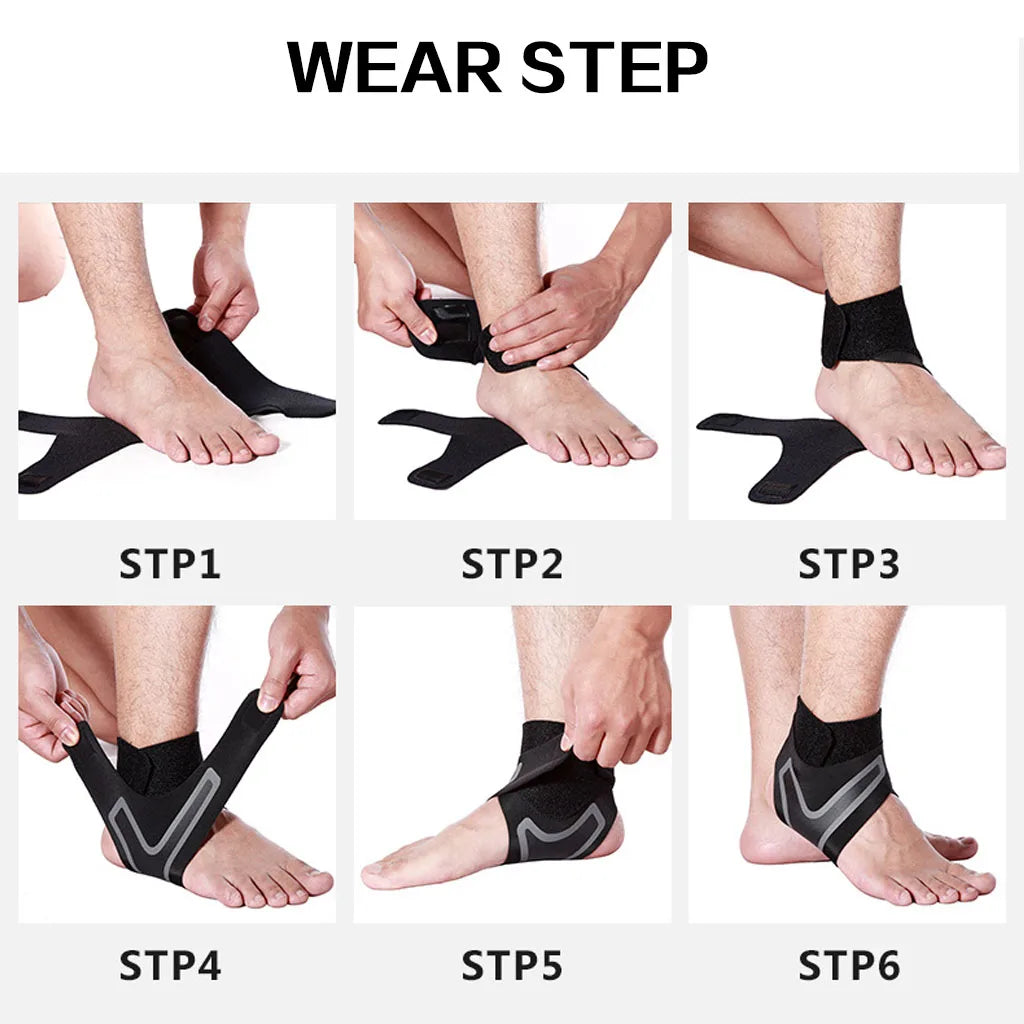 WOSWEIR 1 PC Fitness Sports Ankle Brace Gym Elastic Ankle Support Gear Foot Weights Wraps Protector Legs Power Weightlifting