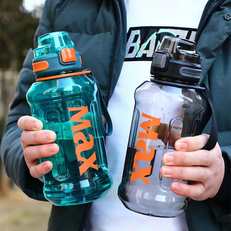 1.2 Liter Large Capacity Sport Water Bottle with Rope Durable Portable Gym Fitness Outdoor Drinking Plastic Bottles Eco-Friendly