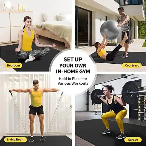 Large Exercise Mats for Home Workout, Extra Thick Workout Mats for Home Gym, Gym Mats for Jump Rope, Weights, Cardio, Fitness 6&