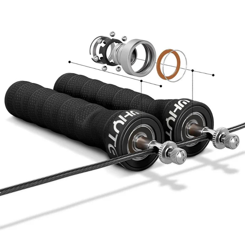 Fitness Speed Jump Rope Crossfit Skipping Ropes Weighted Jumping Excise Workout with Ball Bearings Anti-Slip Handles Home Gym
