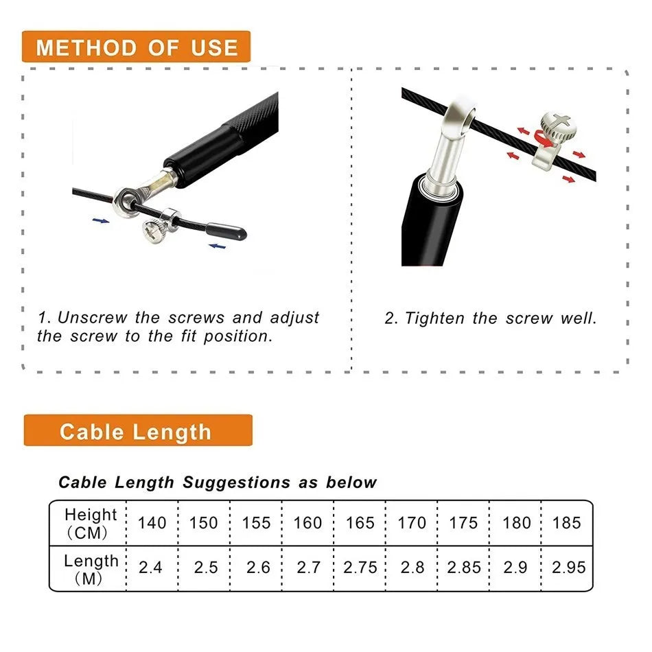 WorthWhile Crossfit Jump Rope Professional Speed Bearing Skipping Fitness Workout Training Equipement MMA Boxing Home Exercise