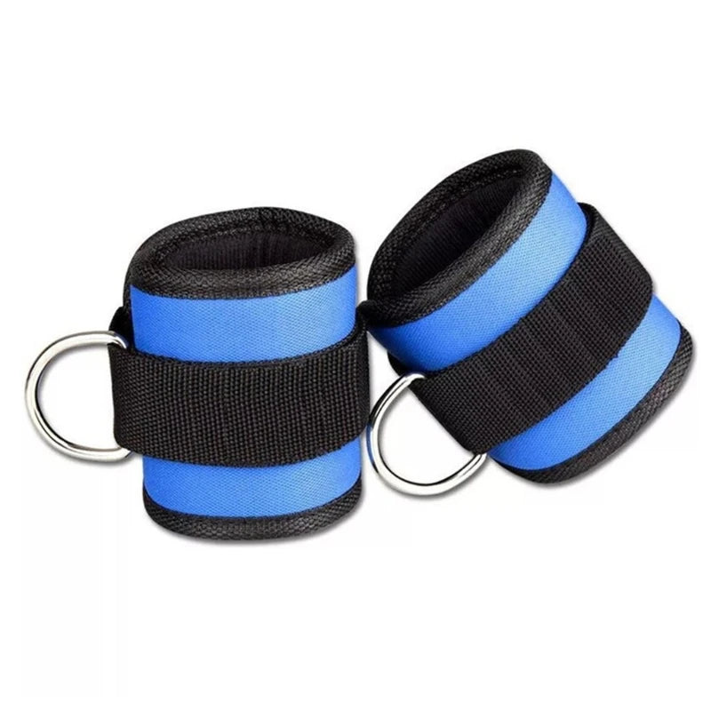 Adjustable Padded Fitness D Ring Ankle Straps Cuff for Exercise Weight Lifting
