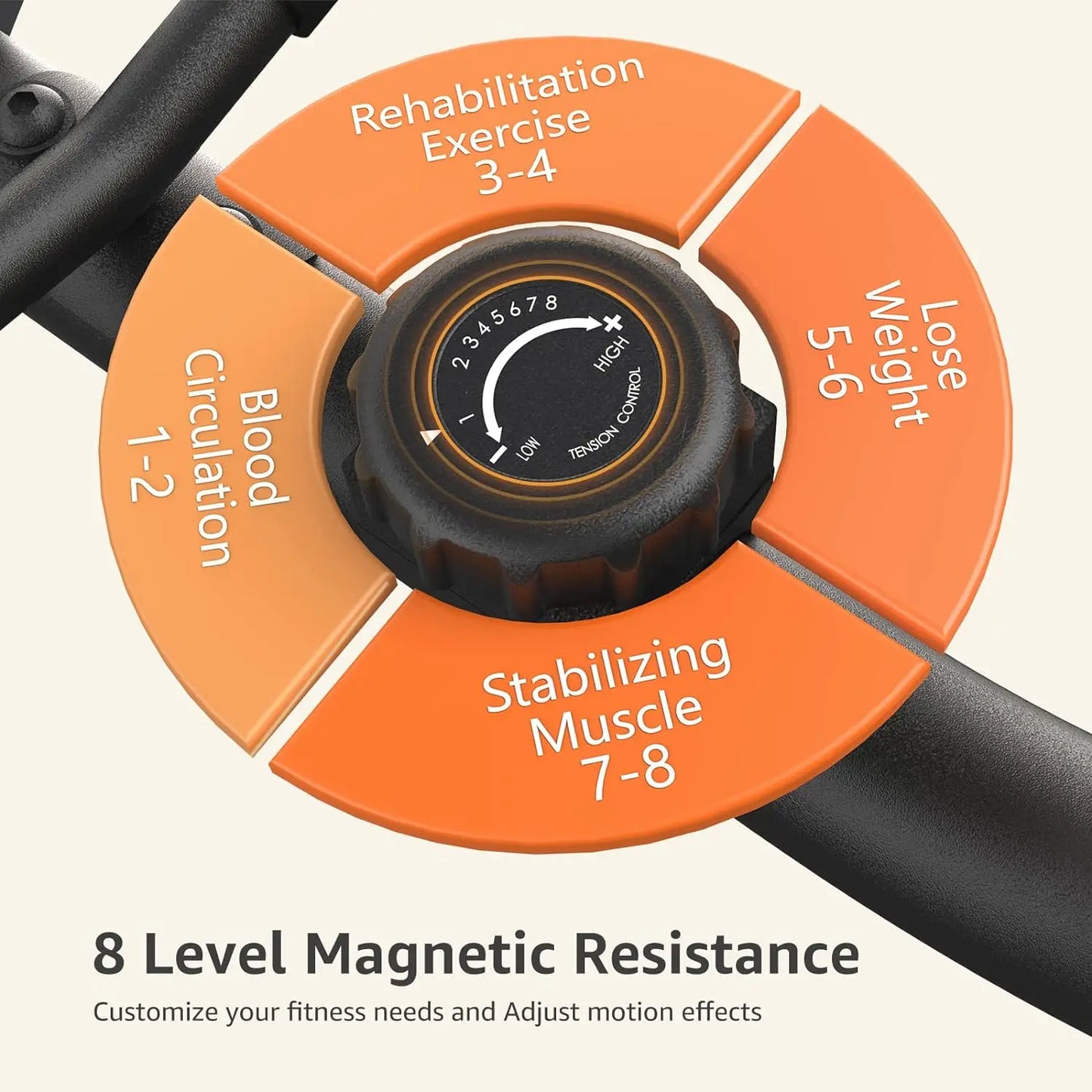 Exercise Bike for Adults Seniors - Indoor Magnetic Cycling Fitness Equipment for Home Workout Black